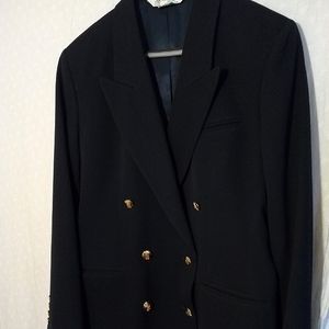 Austin Reed Black Vintage Six Button Front Blazer